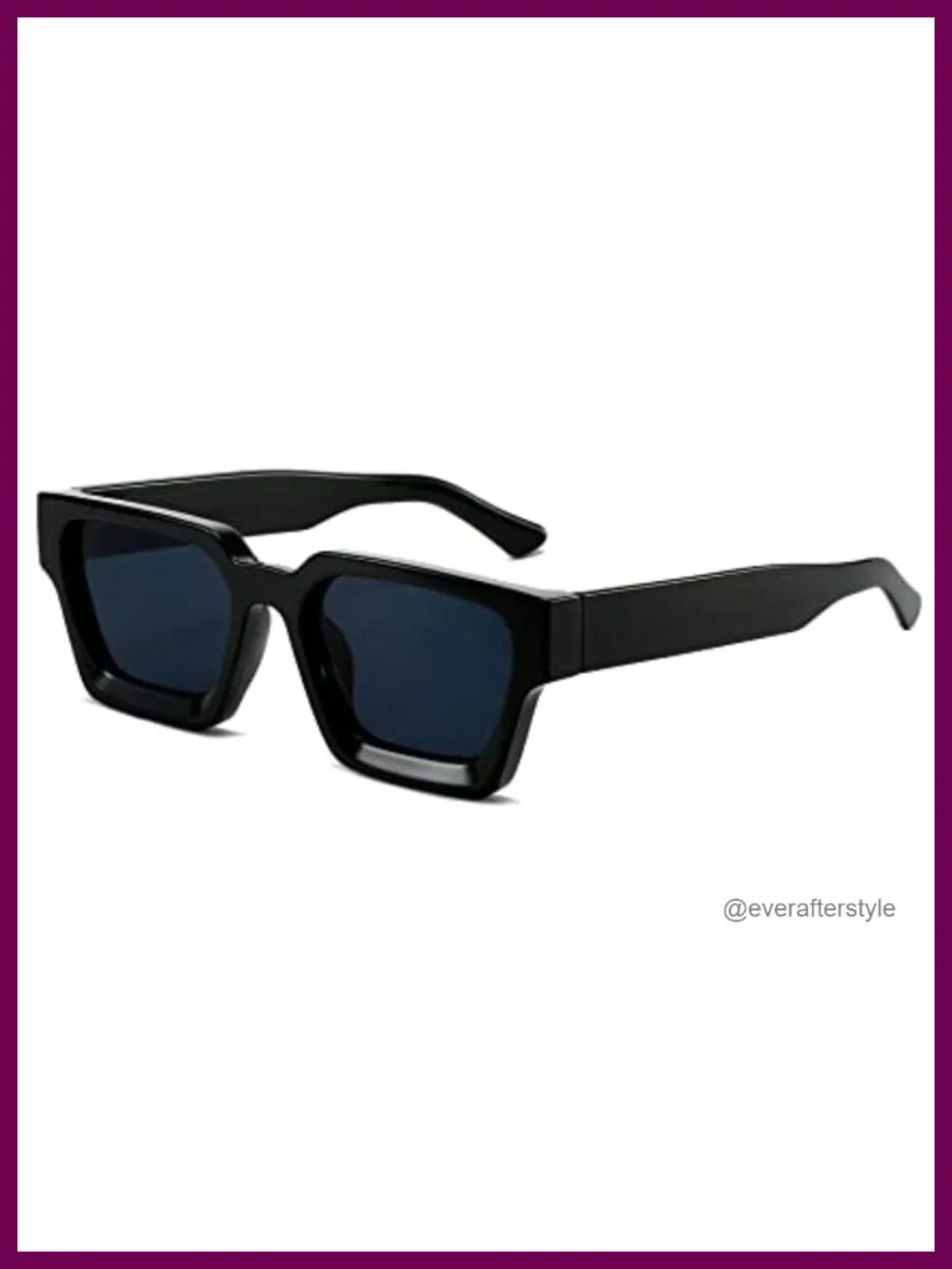 Thick Square Frame Sunglasses Acetate UV400 Protection Chunky Retro Shades